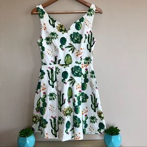 ModCloth Cacti / Succulent A-Line Pocket Dress 🌵